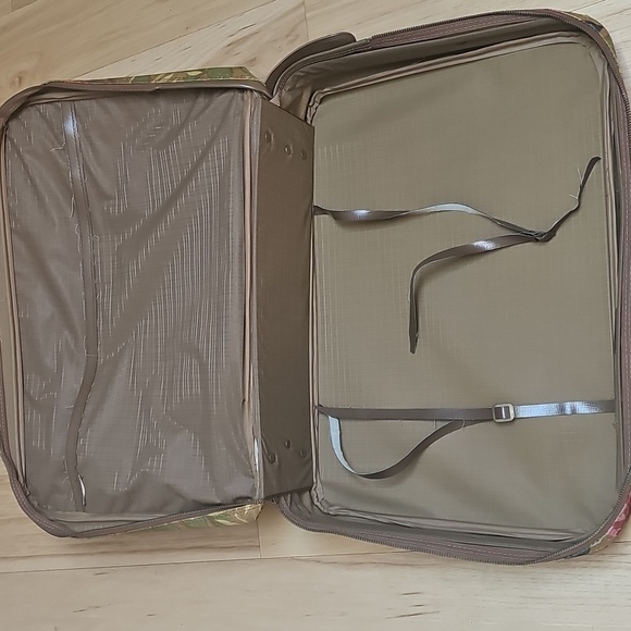 Vintage 70s Floral Mid Century Modern Travel Weekend Bag Small Suitcase - Picture 11 of 16